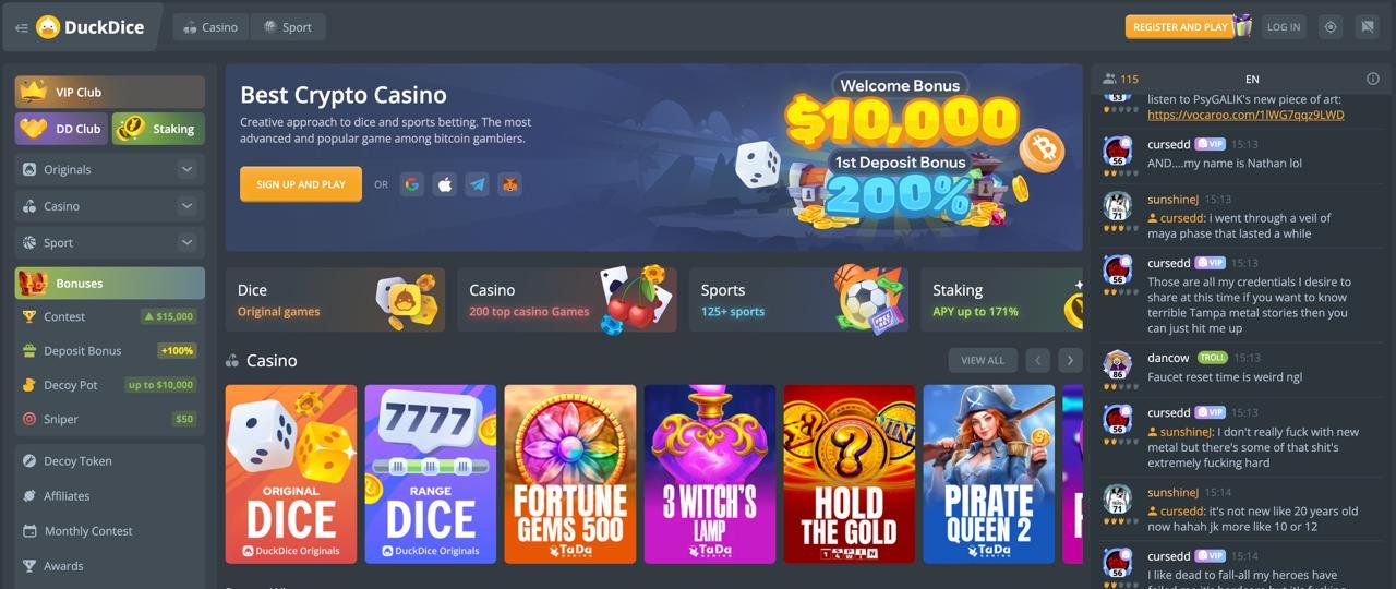 Diving into Duckdice The Premier Crypto Live Casino Experience